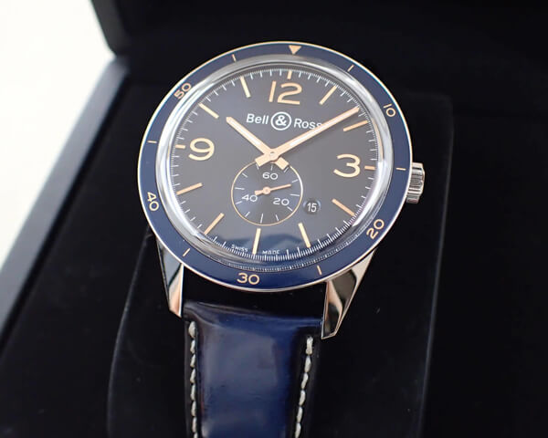 ベル＆ロス BELL&ROSS ヴィンテージ BR123 アエロナバル BRV123-BLU-ST/SCA 時計 [メンズ]