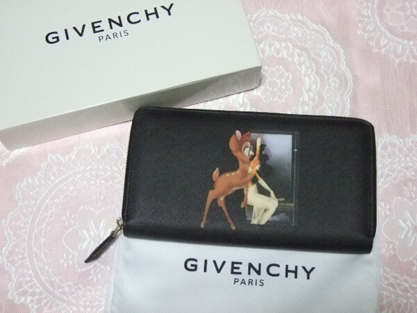 ジバンシィスーパーコピー GIVENCHY バンビ長財布◆黒