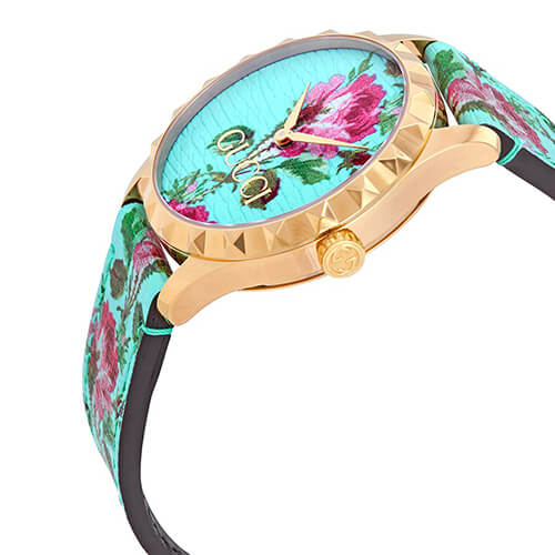 グッチ G-Timeless Aqua Floral Watch YA1264085