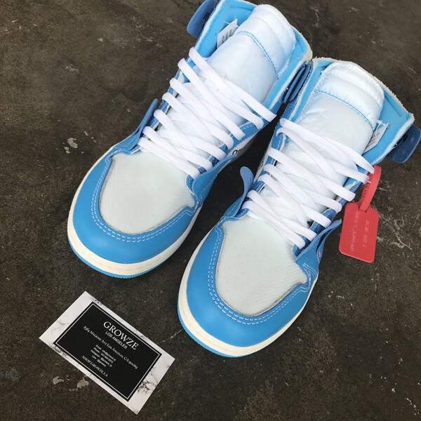 人気話題コラボ【ナイキ 偽物】OFF-WHITE x Air Jordan 1 Powder Blue