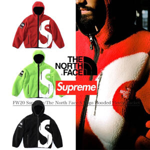 ノースフェイス フリース 偽物-FW20 シュプリーム The North Face S Logo Hooded Fleece Jacket