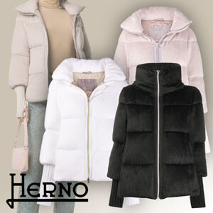 【Herno ヘルノ】ウールファー パッデッド ダウン ジャケット PI067DR12255