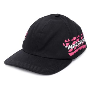 オフ ホワイト 偽物 キャップ OFF WHITE 19SS STENCIL BASEBALL CAP BLACK × FUCHSIA【OMLB008R194000151028】