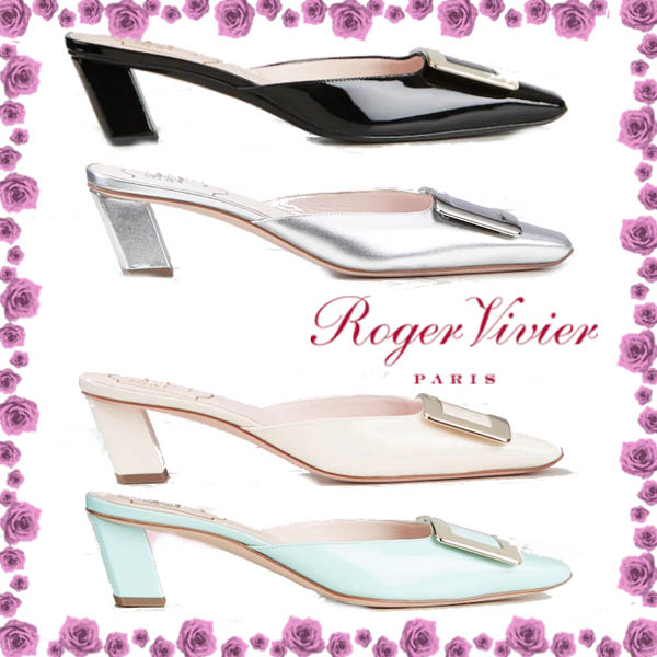 Roger Vivier☆ベル ヴィヴィエ メタルバックル パテントレザーRVW00629000