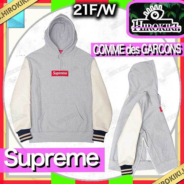 21FW シュプリーム パーカー 偽物 COMME des GARCONS MAN Box Logo Hoodie Customize