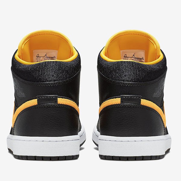 ナイキ Jordan 1 Mid Black University Gold w23061201