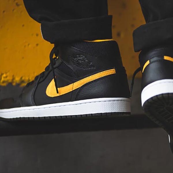 ナイキ Jordan 1 Mid Black University Gold w23061201