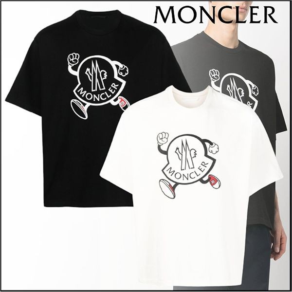 【モンクレール 偽物】ロゴプリント クルーネックTシャツ 2色 8C00010M2643999