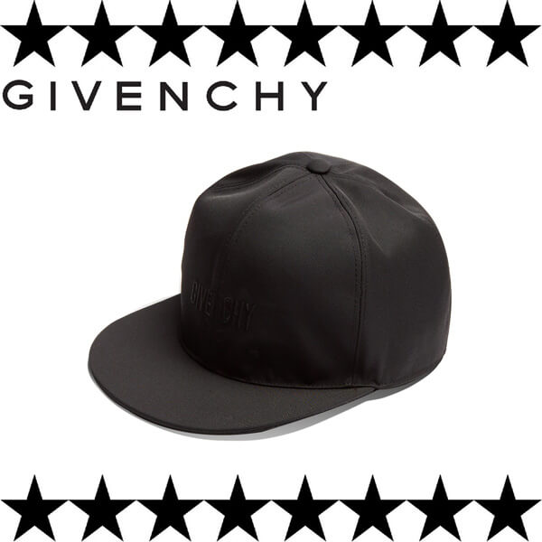 GIVENCHY(ジバンシィ) Star print canvas cap ロゴスター帽子黒