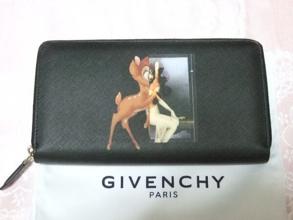 ジバンシィスーパーコピー GIVENCHY バンビ長財布◆黒