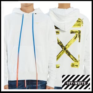 ホワイト オフ ホワイト パーカー 偽物 Off White Arrows Hoodie 芸能人