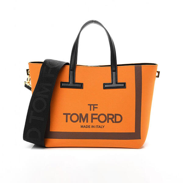 トムフォード Canvas T Tote Bag Orange キャンバス トートバッグ