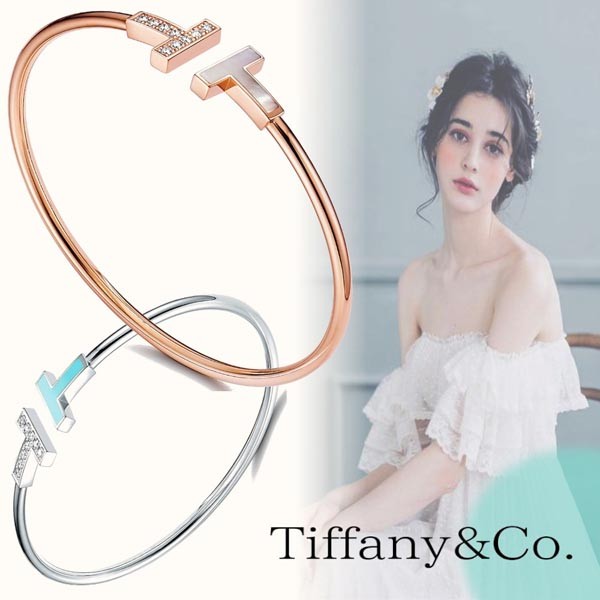 ティファニー Tブレスレット 偽物 大好評スタイル【Tiffany&Co】モダン風ブレスレット☆Tiffany T